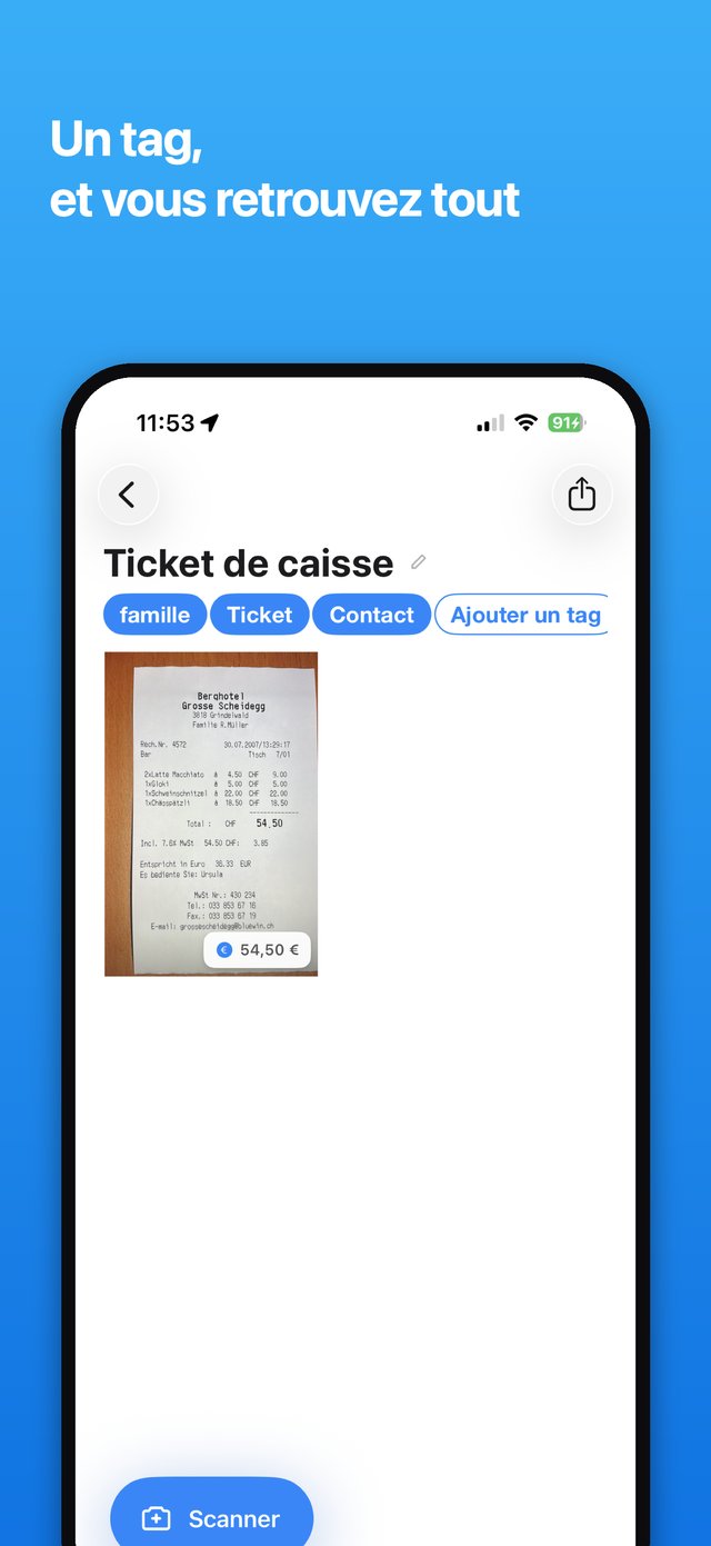 Un document scanné, classé et retrouvé en quelques secondes